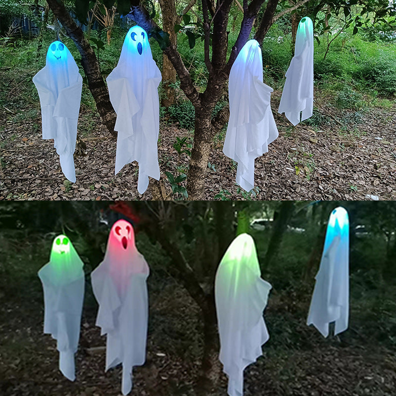 New Halloween White Ghost Pendant Three-color Fade