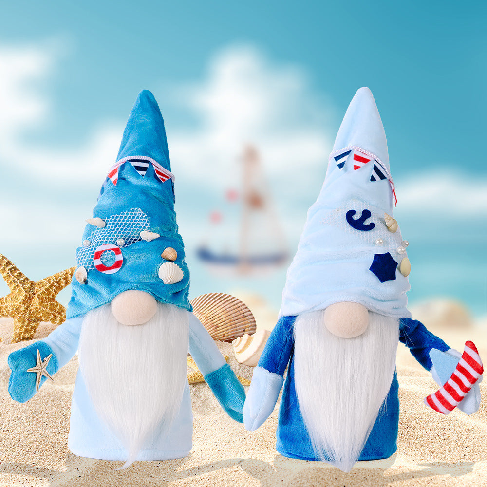 Ocean Festival Rudolph Pendant Figure Home Decoration, Ocean gnomes, Summer Gnomes, Water gnomes, Blue gnomes, 