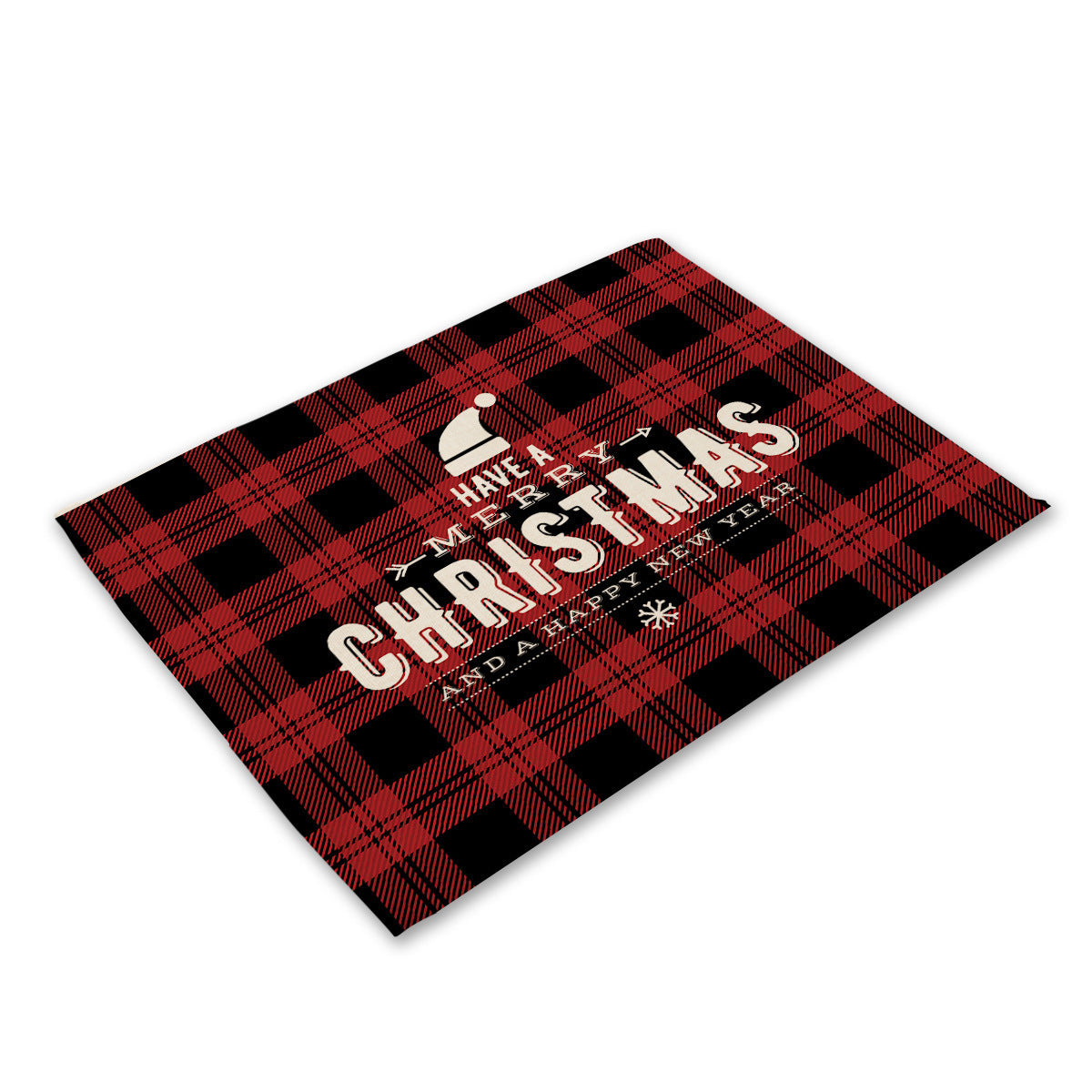 Christmas Series Cotton And Linen Placemat Dining Table Cushion Heat Proof Mat Anti-scald, Christmas Table Decoration, Christmas Table Mat, Christmas Decoration Items