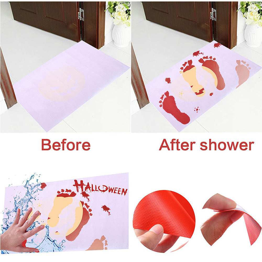 Color Changing Halloween Blood Novelty Bathroom Mat , Halloween Decoration, Door mat   