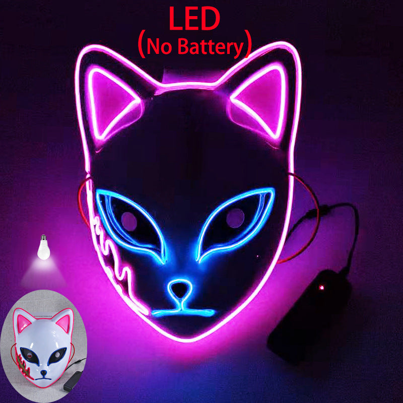 Luminous Line LED Cat Face Mask, halloween led mask, halloween mask, halloween cat mask