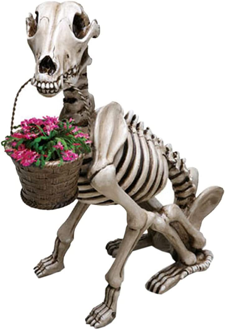 Dinosaur Skeleton, Skull Men And Women Skeleton Resin Decorations Halloween Gardening Decoration