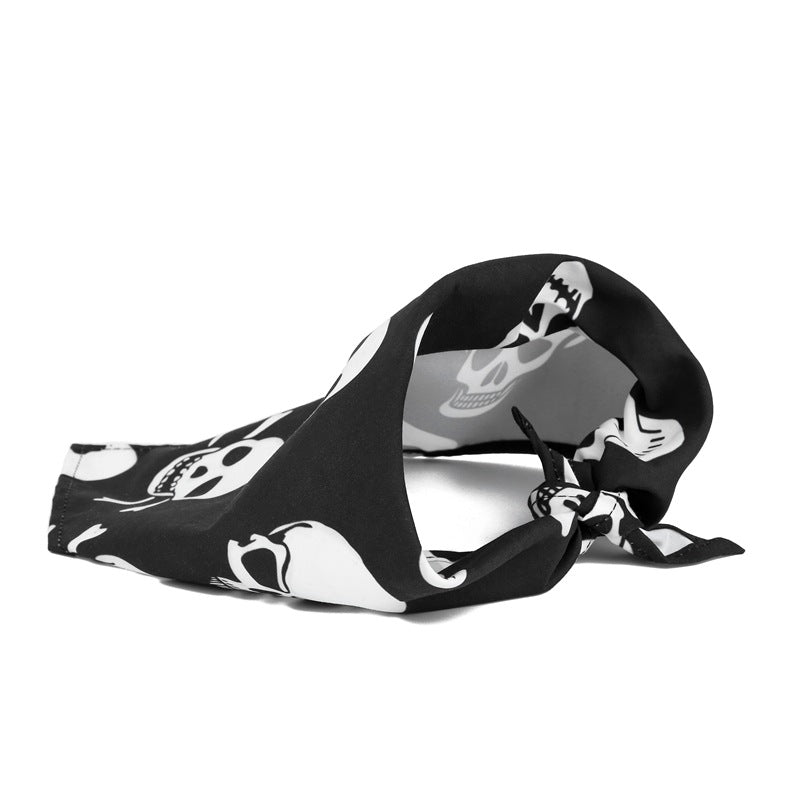 Single Layer Halloween Skull Dog Slobber Towel