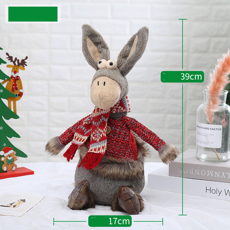 Christmas Elk Standing Christmas Tree Snowman Doll Ornament, Outdoor and Indoor Christmas decorations Items, Christmas ornaments, Christmas tree decorations, salt dough ornaments, Christmas window decorations, cheap Christmas decorations, snowmen, and ornaments.