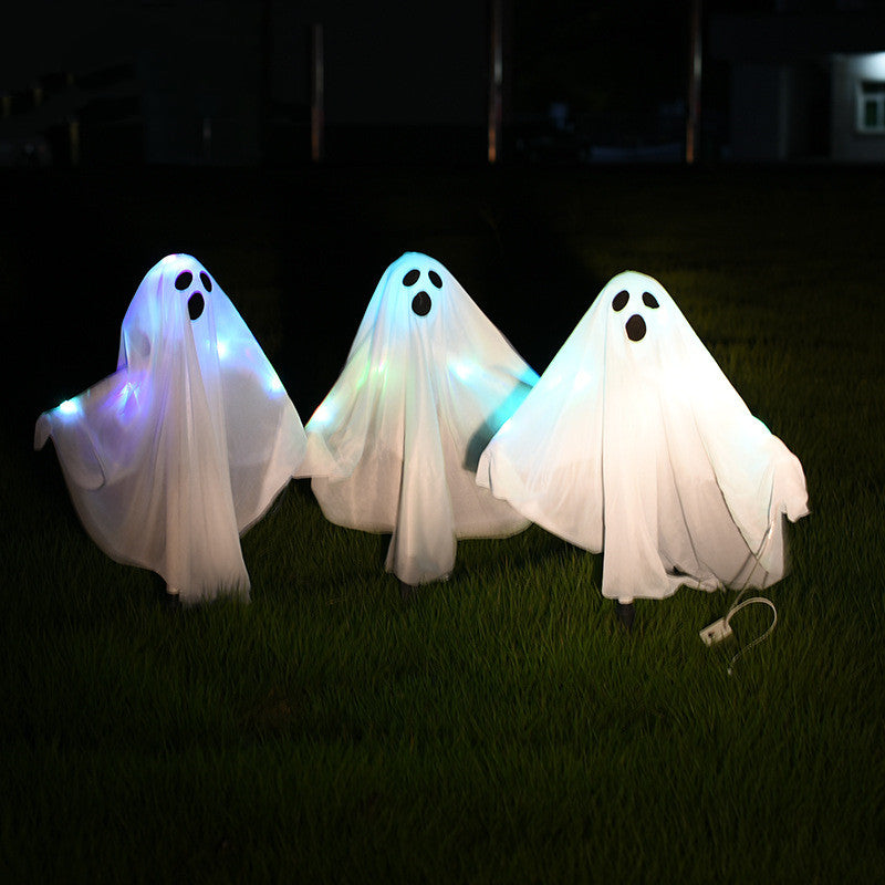 Outdoor Glowing Ghost Stake For Home Bar Haunted House Decoration, halloween decoration, halloween ghost decoration, halloween outdoor glowing ghost 