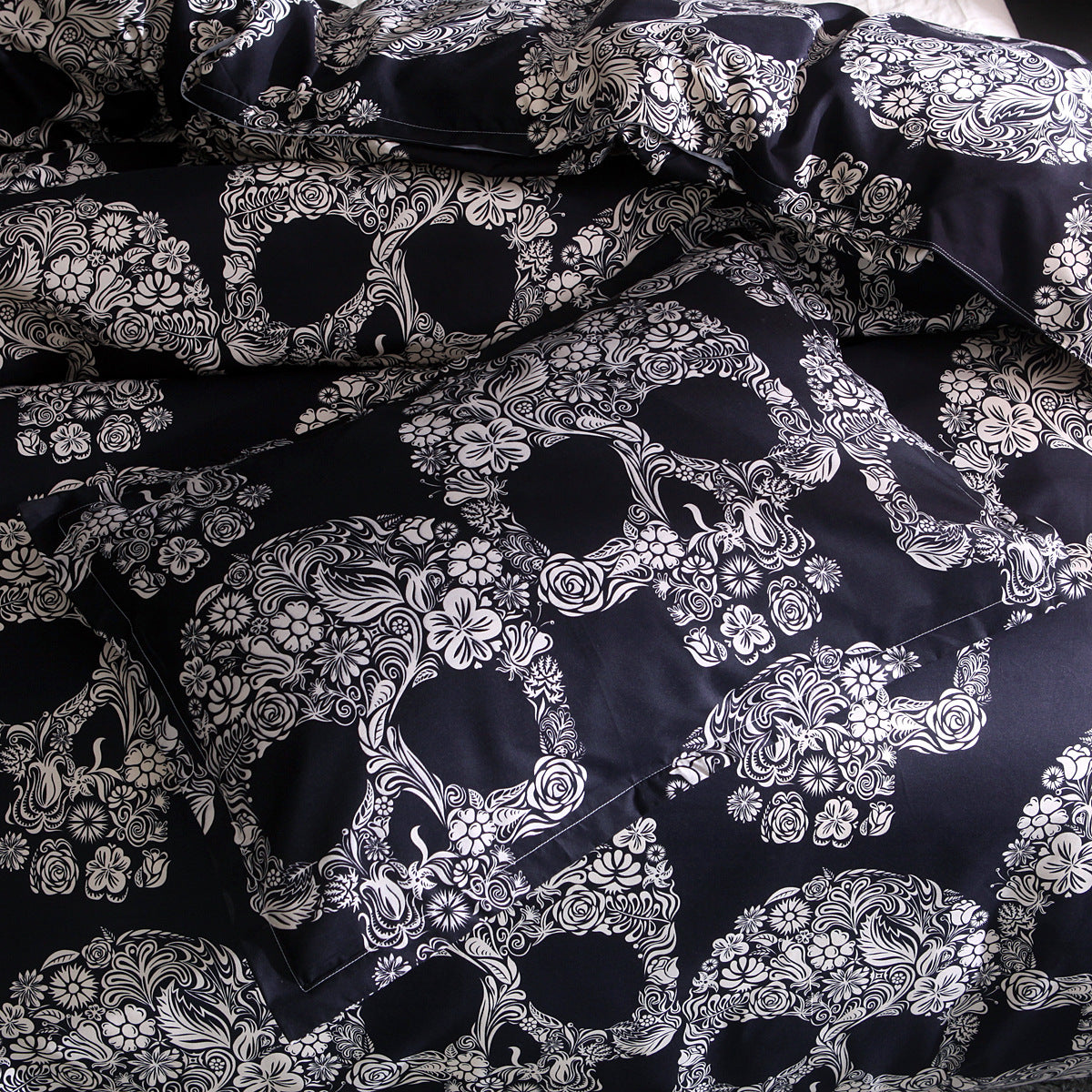 Skull Home Textiles Set Quilt Cover, Halloween Decoration, halloween Bedsheet, Halloween Skull, Halloween Textiles, Halloween Home Quilt Cover