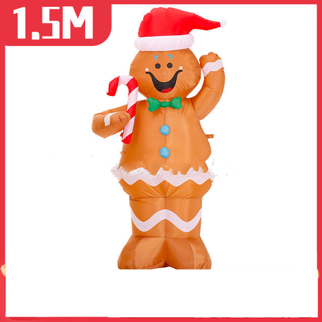 Christmas Party Cute Gingerbread Man Glowing Inflatable Decoration, Christmas Inflatable, Christmas Inflatable Decoration, Holiday Season Inflatable, Christmas inflatables, Christmas inflatables on Sale, Christmas inflatables 2022, Christmas inflatables lowes, Christmas inflatables wholesale
