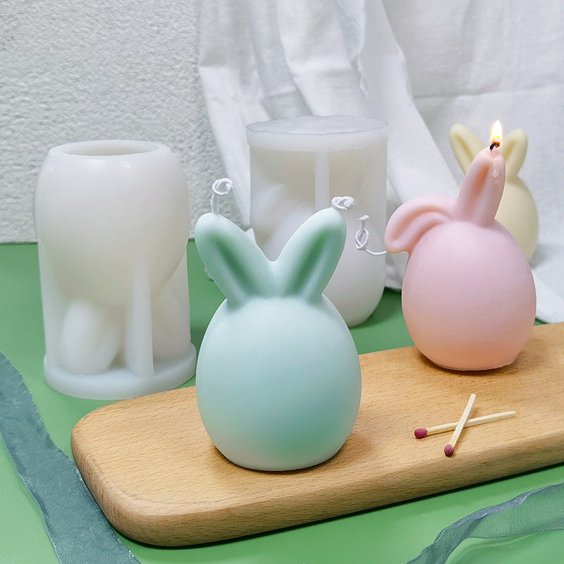 Easter Faceless Rabbit Head Baking Cake Mold DIY Aromatherapy Candle, Silicone candle molds, Christmas tree candle molds, Halloween pumpkin candle molds, Easter egg candle molds, Animal candle molds, Sea creature candle molds, Fruit candle molds, Geometric candle molds, Abstract candle molds, DIY candle making molds,