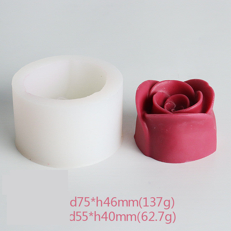 3D Flower Silicone Mold DIY Rose Peony Fragrance Candle Hand Soap