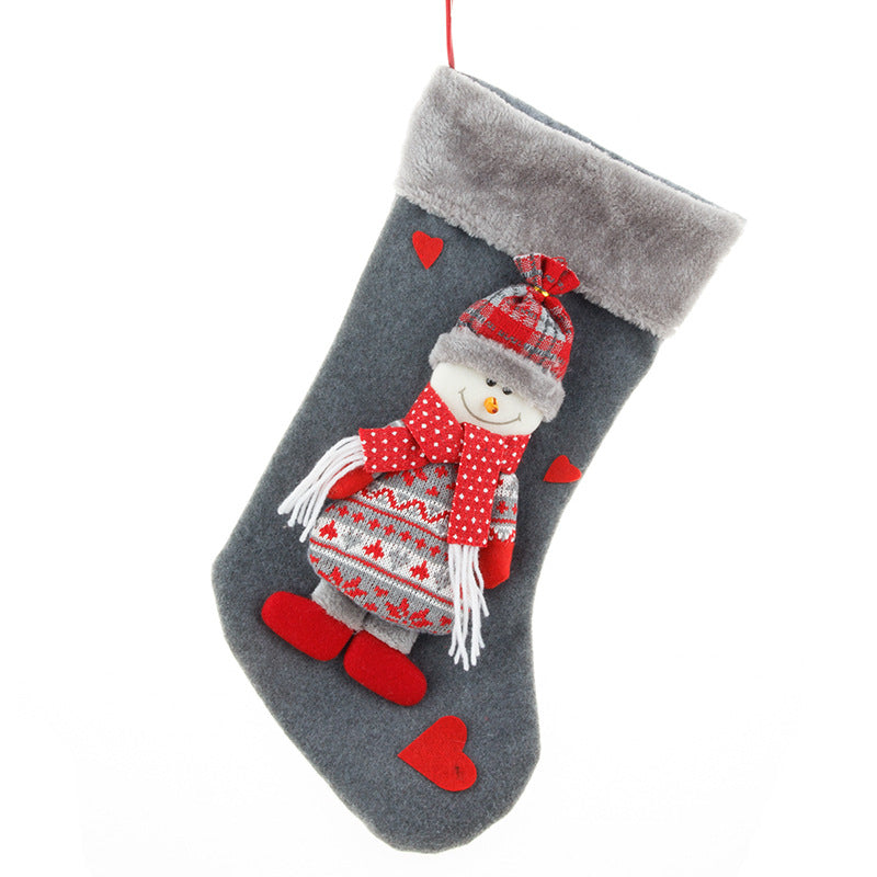 Faceless old man big Christmas stocking, Outdoor and Indoor Christmas decorations Items, Christmas ornaments, Christmas tree decorations, salt dough ornaments, Christmas window decorations, cheap Christmas decorations, snowmen, and ornaments.