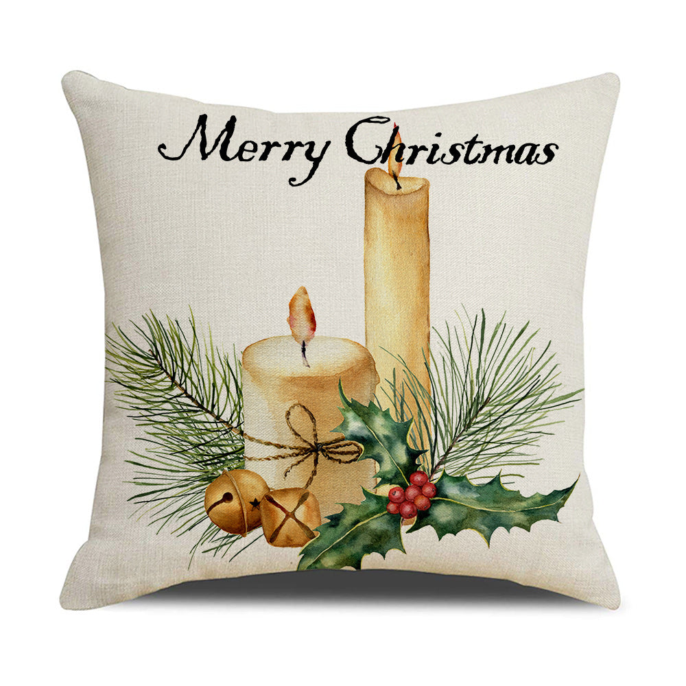 Simple Linen Printed Watercolor Christmas Pillow Cover, christmas pillow cases, christmas pillow covers, christmas pillow covers 18x18, christmas throw pillow covers, christmas pillow case, xmas pillow covers, holiday throw pillow covers, zippered christmas pillow covers, gnome pillow covers, snowman pillow covers, christmas pillow cases standard, snowflake pillow covers, christmas throw pillow covers 18x18,  holiday pillow covers 18x18, 16x16 christmas pillow covers.