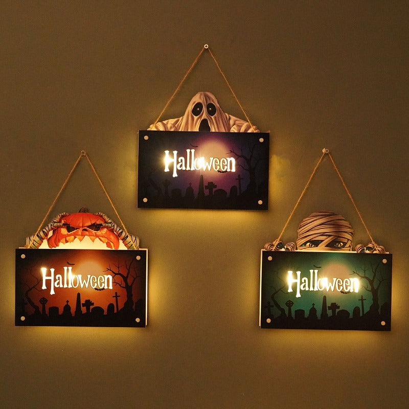 Halloween House Sign Ambient Night Light, Halloween House Light, hall9oween Night light, halloween Decoration 