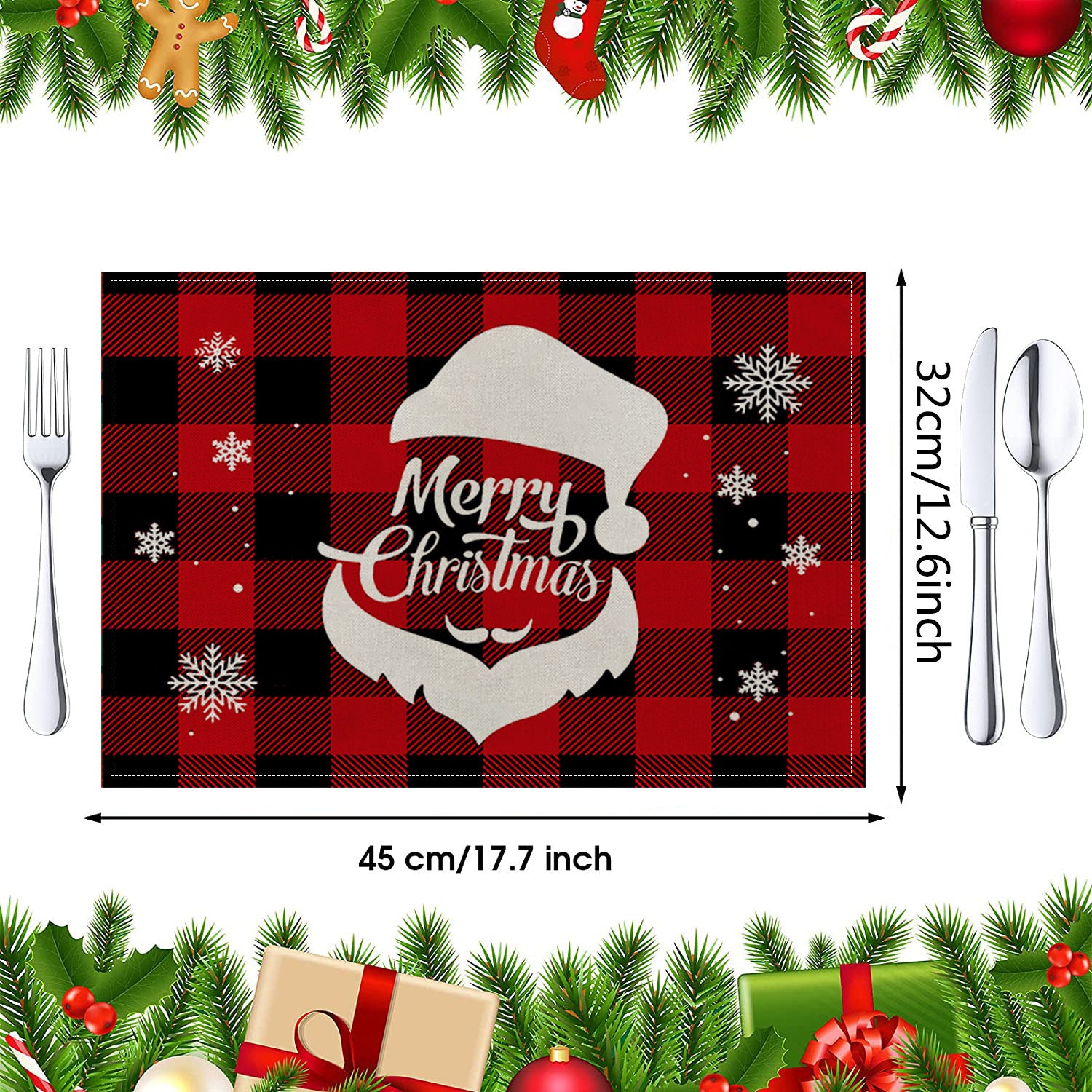 Christmas Cotton Waterproof Linen Insulated Placemats, Outdoor and Indoor Christmas decorations Items, Christmas ornaments, Christmas tree decorations, salt dough ornaments, Christmas window decorations, cheap Christmas decorations, snowmen, and ornaments.