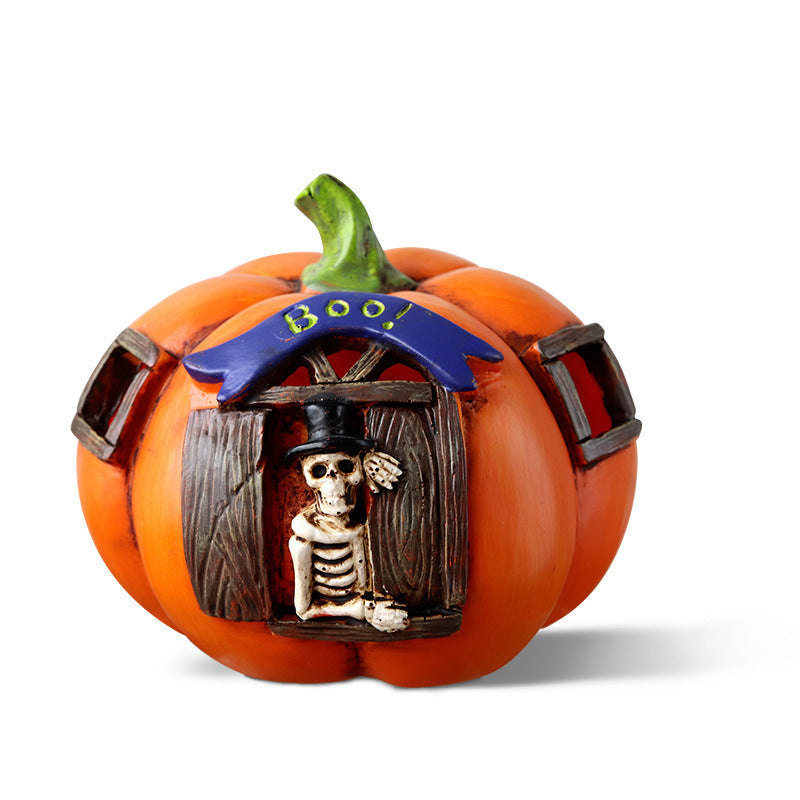 Pumpkin Skull LED Lights Halloween Pumpkin Ghost Skeletons, Plug in Pumpkin, Pumpkin Decoration