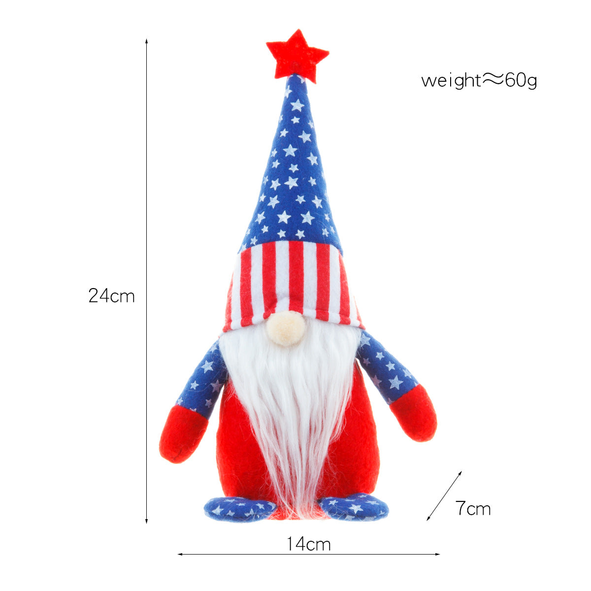 Stars Pointed Hat 4th of july gnomes
