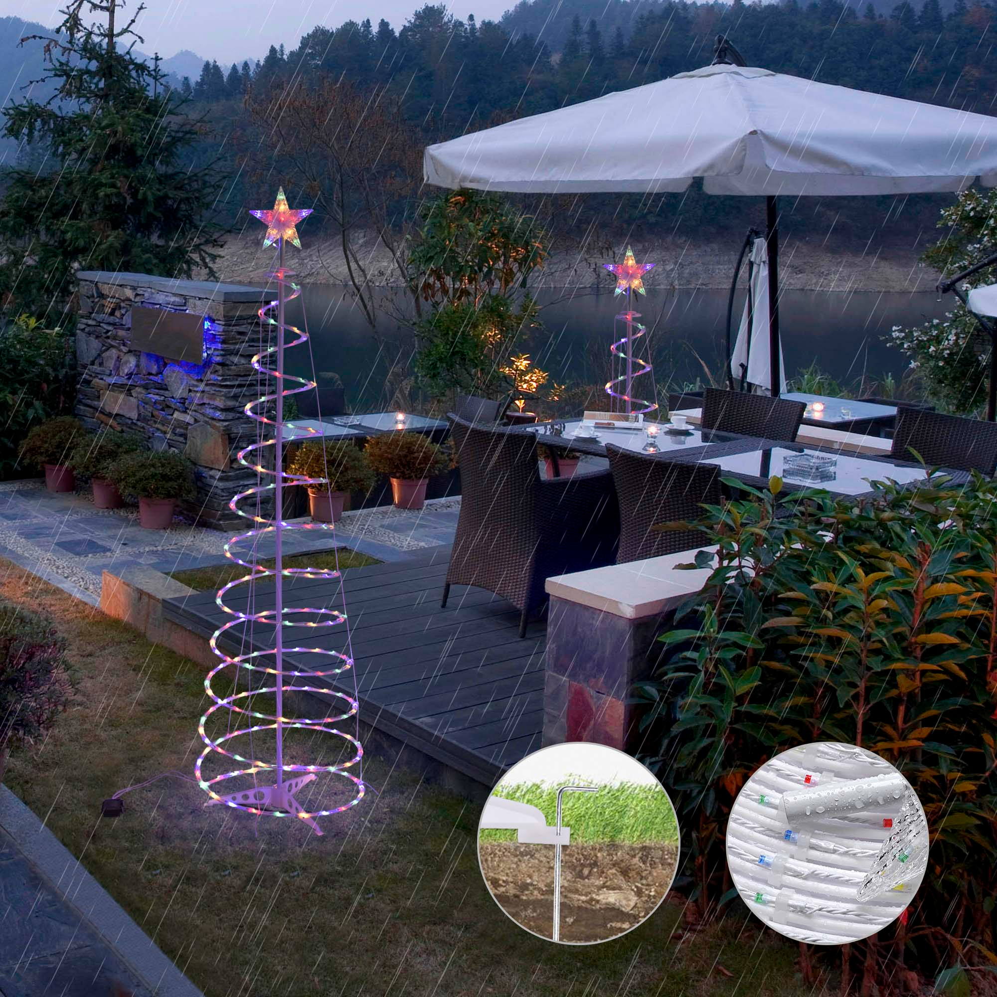 Christmas Spiral Tree Indoor And Outdoor Decoration Lights, Christmas Lights, outdoor christmas lights, christmas tree lights, led christmas lights, solar christmas lights, outside christmas lights, christmas window lights, twinkly lights, christmas garland with lights, xmas lights, c9 christmas lights, battery operated christmas lights, lowes christmas lights