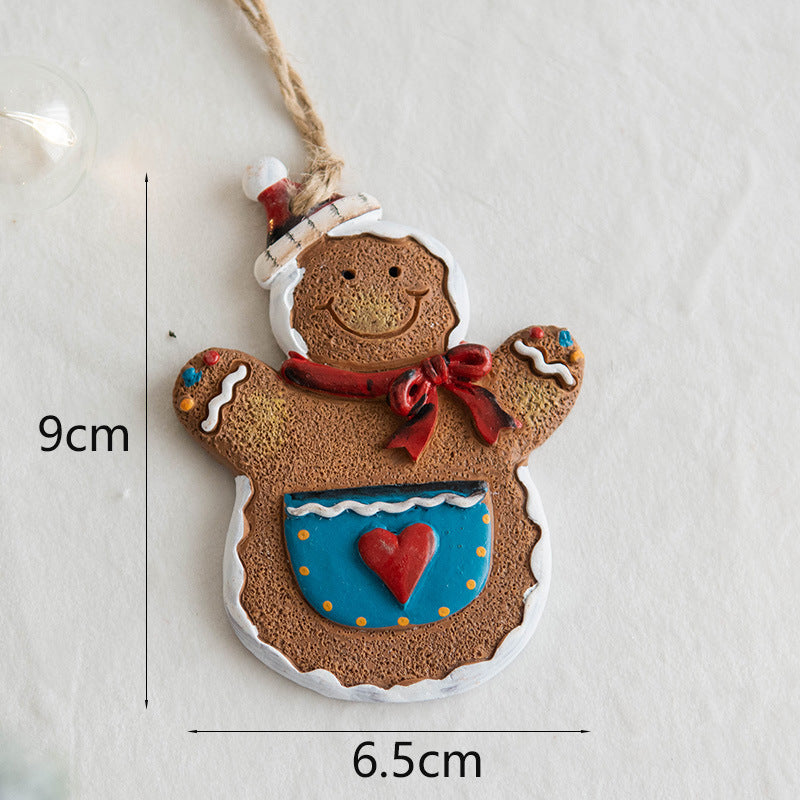 Christmas Gingerbread Man Pendant Resin, Outdoor and Indoor Christmas decorations Items, Christmas ornaments, Christmas tree decorations, salt dough ornaments, Christmas window decorations, cheap Christmas decorations, snowmen, and ornaments.