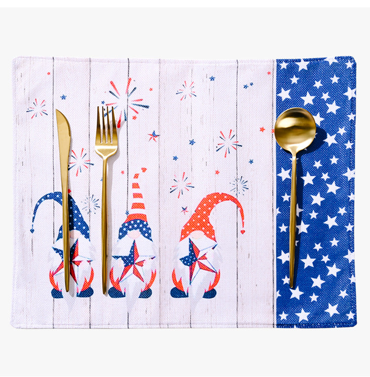 National Day Meal Mat Holiday Home Decoration Table Cloth Mat, 4th of july decoration, patriotic wreath, decoration item, home decoration items, room decoration items, wall decoration items house decoration items, fourth of july decorations, patriotic decor, center table decoration,