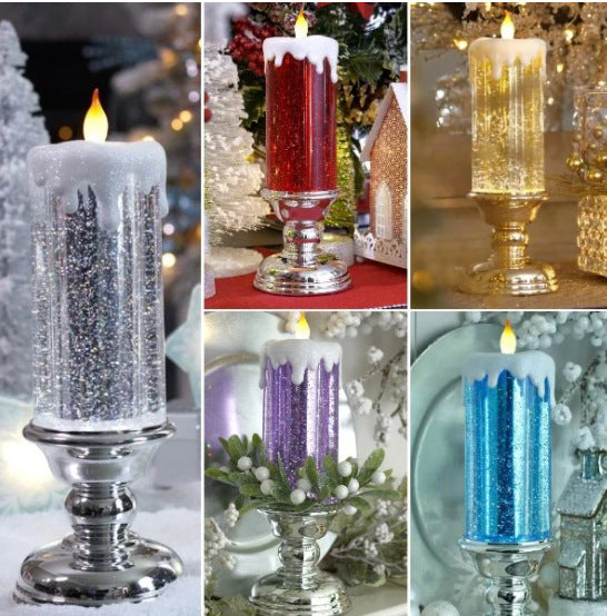 New Year Christmas LED Electronic Sequin Candle Lights, Decognomes Sells Christmas candles, window candles, advent candles, Christmas candle holder, Christmas window candles, Christmas tree candles, Christmas wax melts, Christmas scented candles and electric window candles.