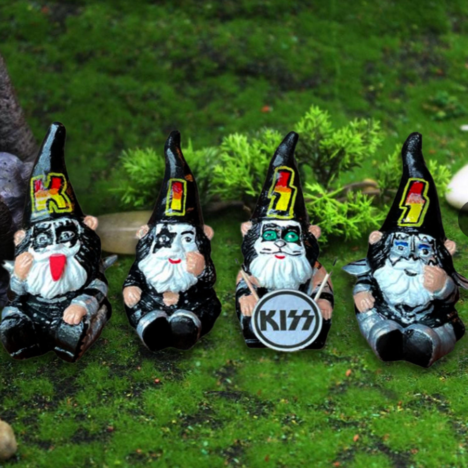 Garden Gnome Ornaments Resin Decorations, Outdoor Gnomes, Black Garden Gnomes, Black gnomes