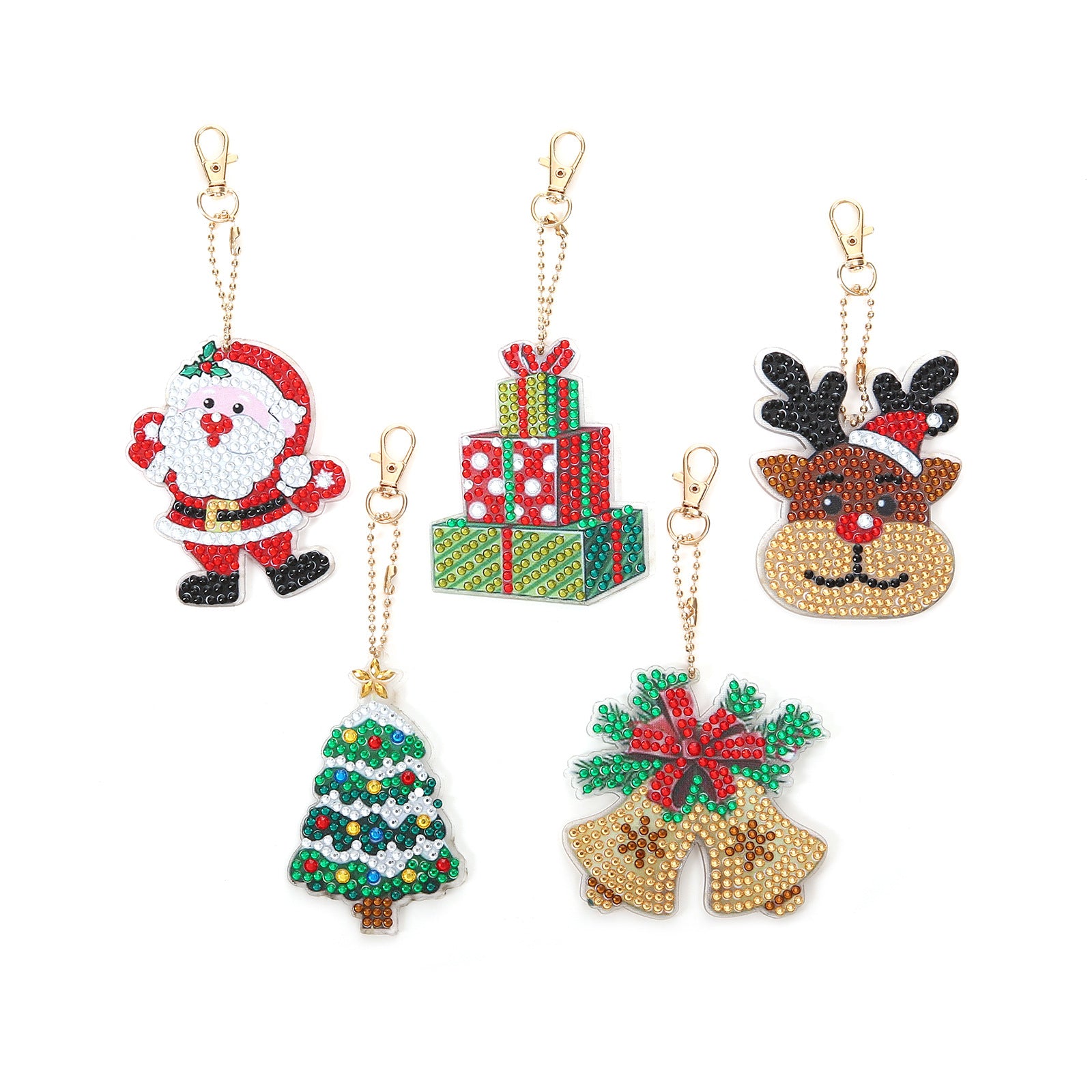 Full Diamond Christmas Keychain Outdoor and Indoor Christmas decorations Items, Christmas ornaments, Christmas tree decorations, salt dough ornaments, Christmas window decorations, cheap Christmas decorations, snowmen, and ornaments.