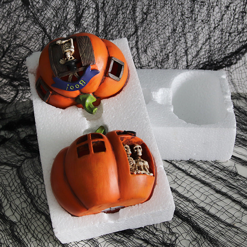 Pumpkin Skull LED Lights Halloween Pumpkin Ghost Skeletons, Plug in Pumpkin, Pumpkin Decoration