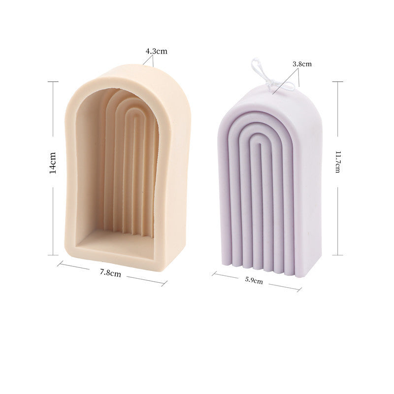 Nordic Style Silicone Arch Candle Mold Rainbow U Shaped, Silicone candle molds, Christmas tree candle molds, Halloween pumpkin candle molds, Easter egg candle molds, Animal candle molds, Sea creature candle molds, Fruit candle molds, Geometric candle molds, Abstract candle molds, DIY candle making molds,