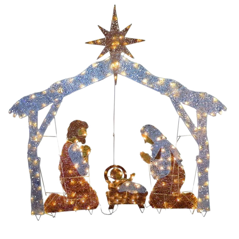 Garden Decoration A Family Of Three For Christmas, Christmas Lights, outdoor christmas lights, christmas tree lights, led christmas lights, solar christmas lights, outside christmas lights, christmas window lights, twinkly lights, christmas garland with lights, xmas lights, c9 christmas lights, battery operated christmas lights, lowes christmas lights