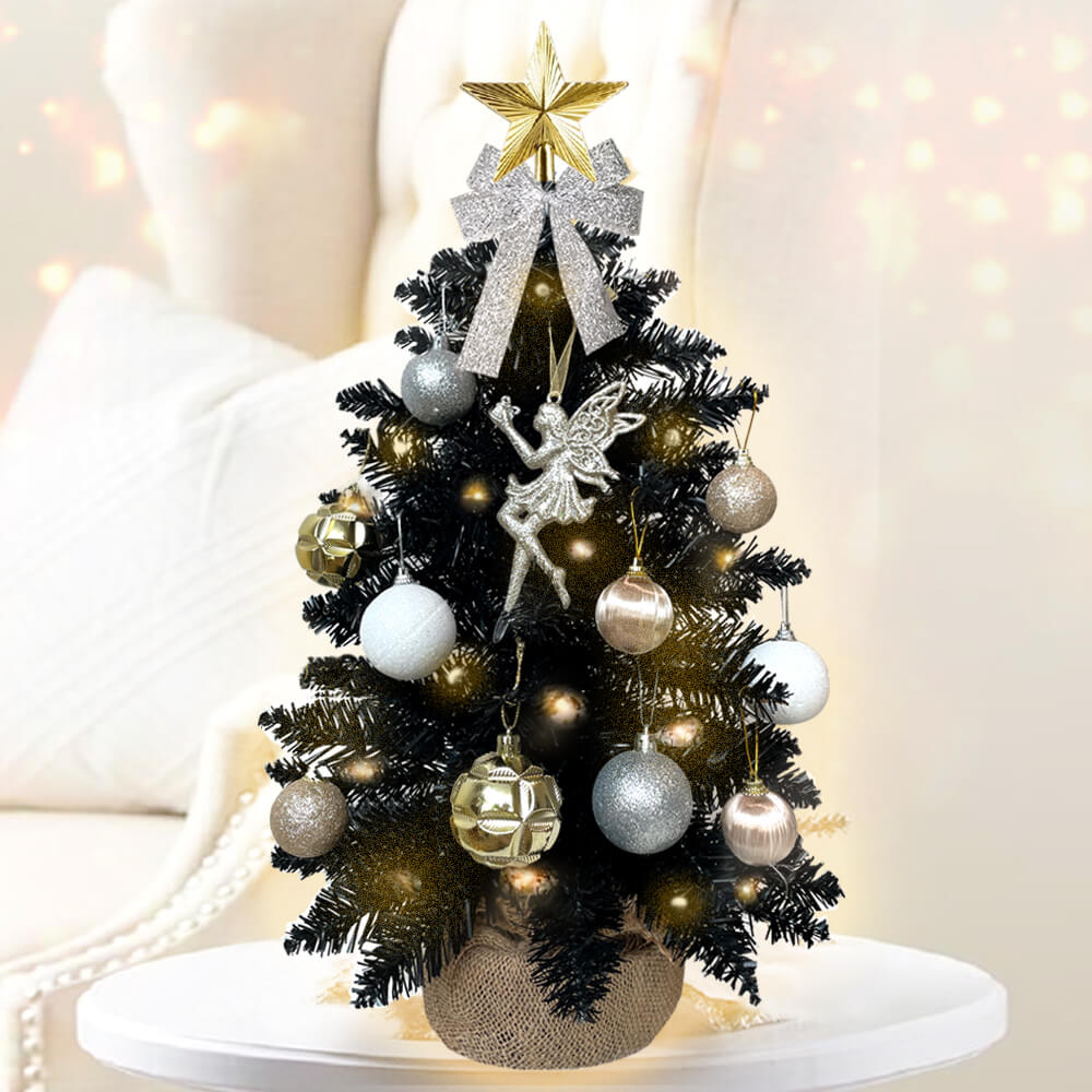 2ft Black Mini Christmas Tree With Light Artificial Tree, Outdoor and Indoor Christmas decorations Items, Christmas ornaments, Christmas tree decorations, salt dough ornaments, personalized christmas ornaments, christmas tree ornaments, decorated christmas trees, Christmas Tree Decoration Ornaments, Christmas Tree ornaments