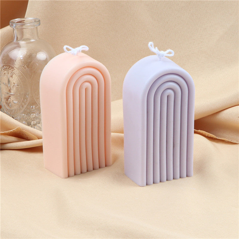 Nordic Style Silicone Arch Candle Mold Rainbow U Shaped, Silicone candle molds, Christmas tree candle molds, Halloween pumpkin candle molds, Easter egg candle molds, Animal candle molds, Sea creature candle molds, Fruit candle molds, Geometric candle molds, Abstract candle molds, DIY candle making molds,