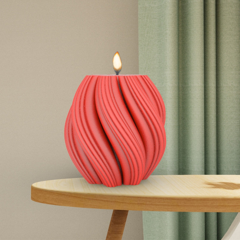 Handmade Irregular Geometric Wave Rotating Candle Mould, Silicone candle molds, Christmas tree candle molds, Halloween pumpkin candle molds, Easter egg candle molds, Animal candle molds, Sea creature candle molds, Fruit candle molds, Geometric candle molds, Abstract candle molds, DIY candle making molds,