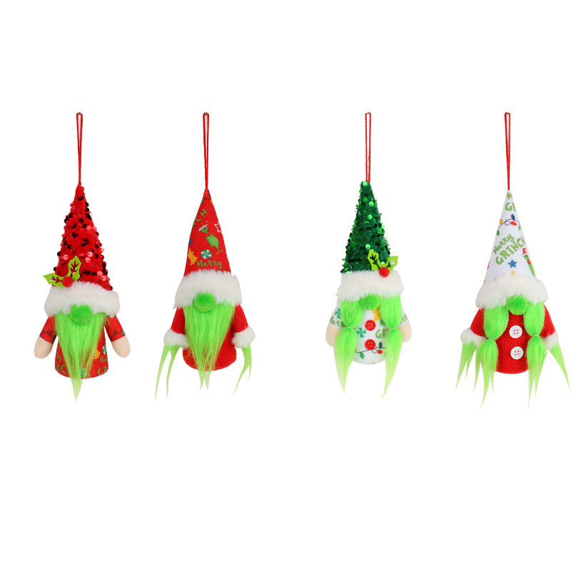 Christmas Pendant Cute Green Beard Old Man, Christmas Decoration Gnomes, Xmas Gnomes, Santa Gnomes, DIY gnomes, Gnome Christmas Tree, Nordic gnomes, Tomato Cage Gnomes, Plush Gnomes.
