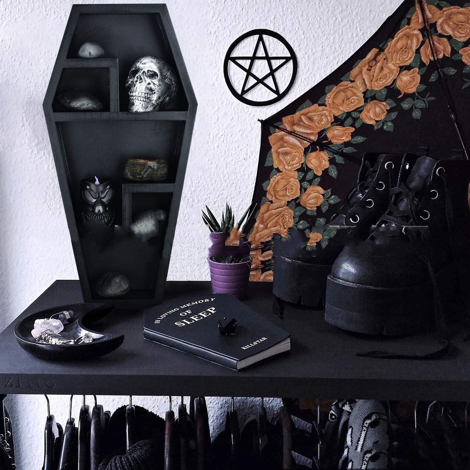 New Halloween Gothic Decorative Coffin Rack, Halloween Gothic Rack, Halloween Coffin Rack, halloween decoration, Halloween Decoration Items