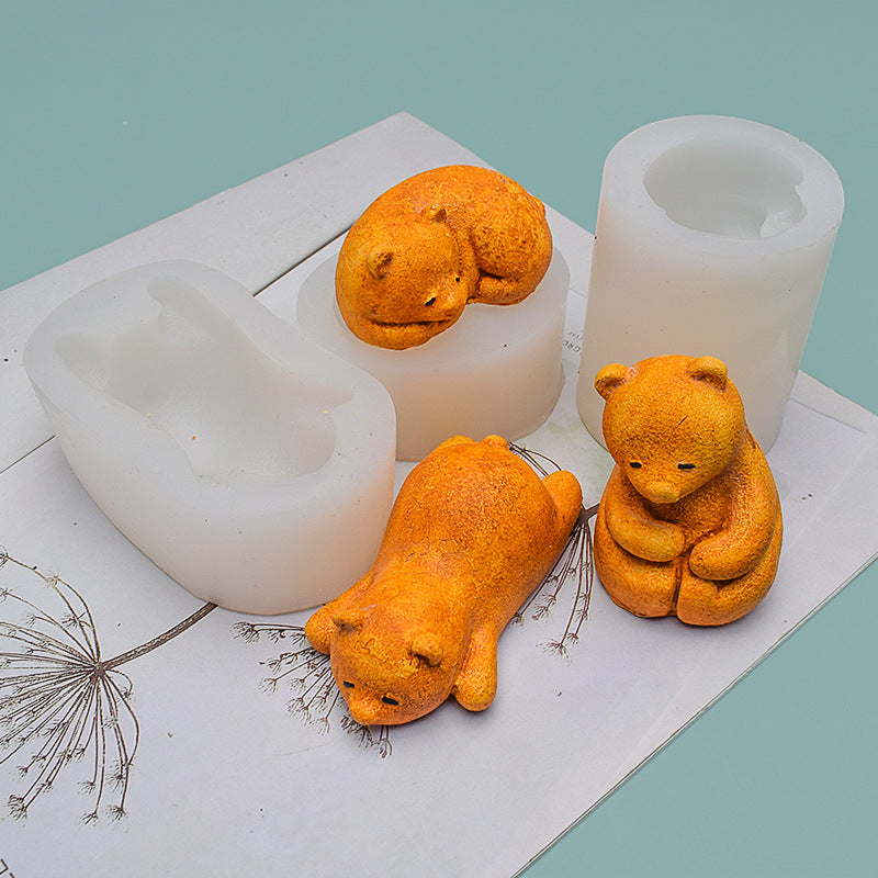 Flip Sugar Silicone Mold Bear Shape Scented Candle, Silicone candle molds, Christmas tree candle molds, Halloween pumpkin candle molds, Easter egg candle molds, Animal candle molds, Sea creature candle molds, Fruit candle molds, Geometric candle molds, Abstract candle molds, DIY candle making molds,