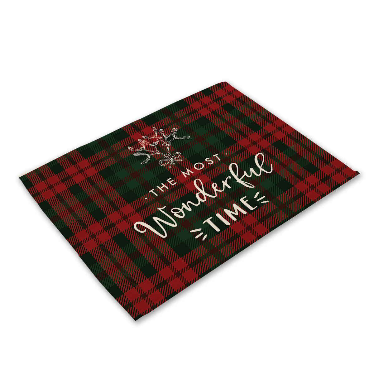 Christmas Series Cotton And Linen Placemat Dining Table Cushion Heat Proof Mat Anti-scald, Christmas Table Decoration, Christmas Table Mat, Christmas Decoration Items