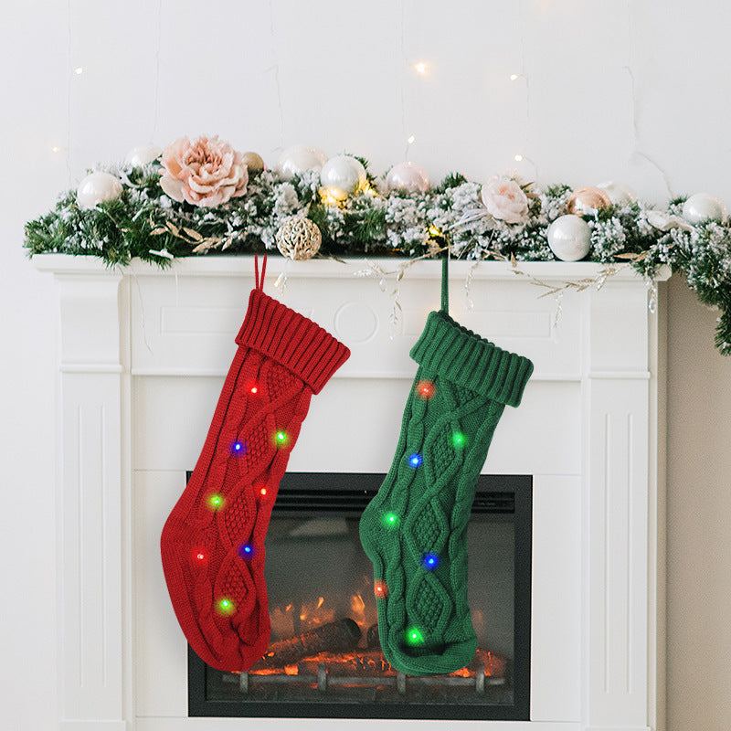 Gift Bag With Lights Christmas Tree Decorative Socks, Outdoor and Indoor Christmas decorations Items, Christmas ornaments, Christmas tree decorations, salt dough ornaments, Christmas window decorations, cheap Christmas decorations, snowmen, and ornaments.