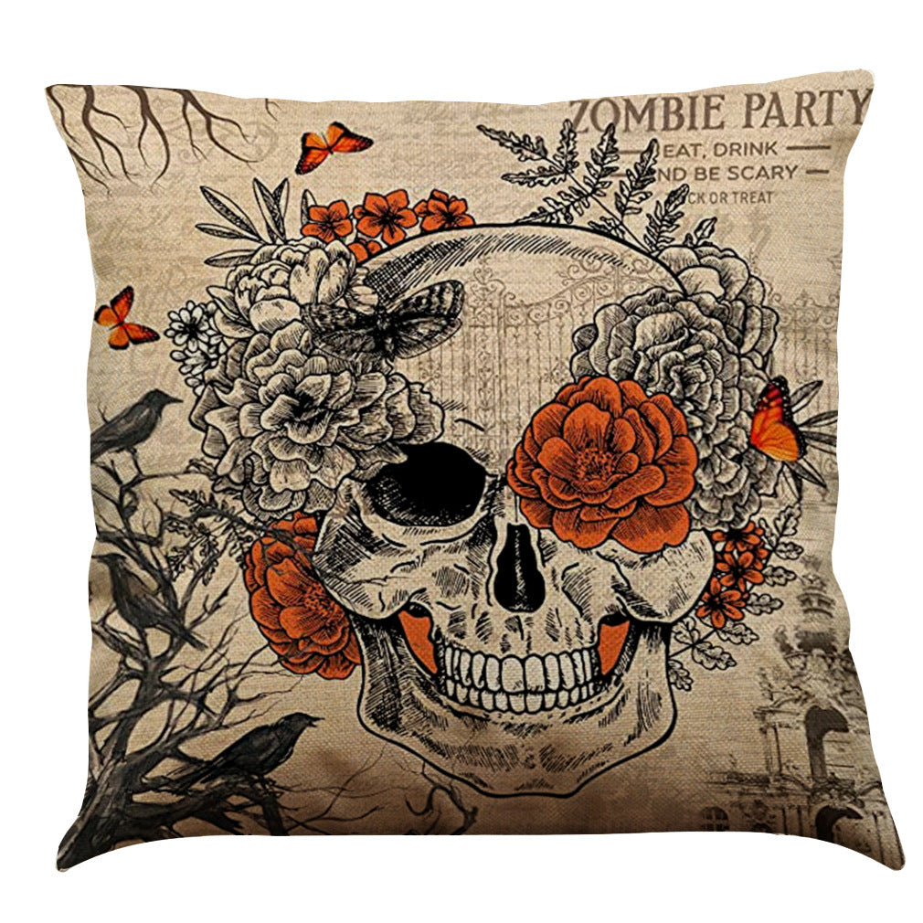 Halloween Cotton Linen Sofa Car Cushion Pillowcase, Pumpkin lanterns, Jack o Lanterns, Halloween Lights, Halloween Decoration Ornaments, Halloween inflatables, carved pumpkins, Halloween wreaths, Halloween Candles.