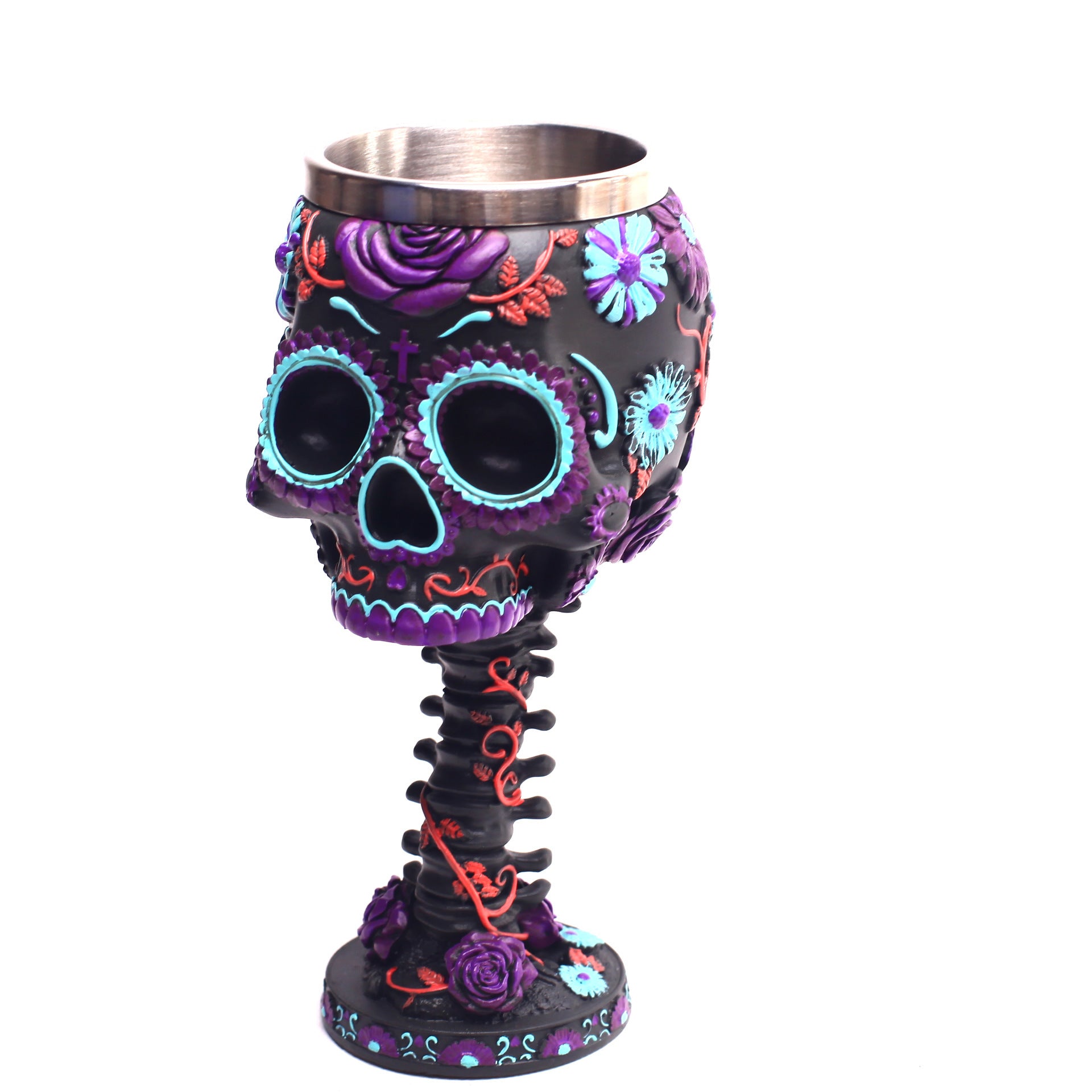 Skull Retro Personality Resin Ghost Head Goblet, Skull Glass, Skull Wine Glass, Skull Cup, Skull Head Goblet, Halloween Decoration, Halloween Skeleton 