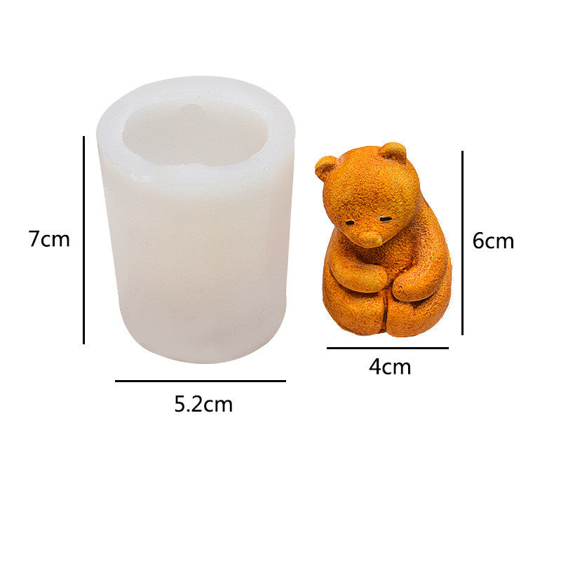 Flip Sugar Silicone Mold Bear Shape Scented Candle, Silicone candle molds, Christmas tree candle molds, Halloween pumpkin candle molds, Easter egg candle molds, Animal candle molds, Sea creature candle molds, Fruit candle molds, Geometric candle molds, Abstract candle molds, DIY candle making molds,