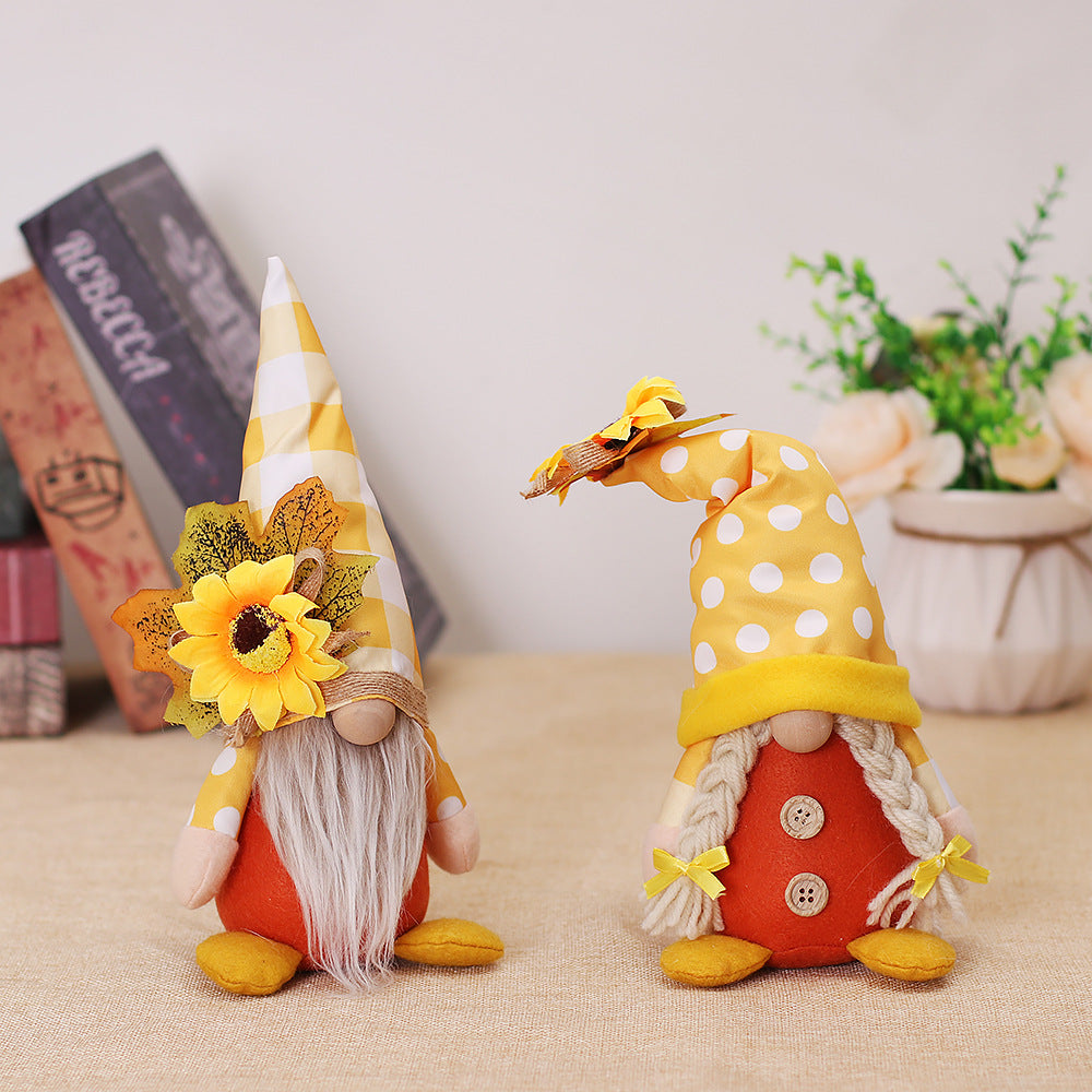 Sunflower Gnomes, Harvest Festival Gnomes, Bee Gnomes