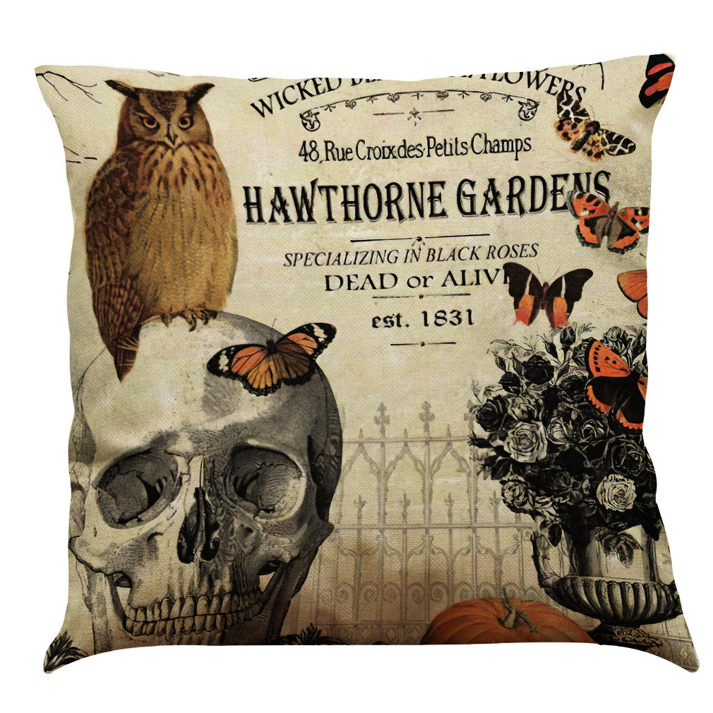 Halloween Cotton Linen Sofa Car Cushion Pillowcase, Pumpkin lanterns, Jack o Lanterns, Halloween Lights, Halloween Decoration Ornaments, Halloween inflatables, carved pumpkins, Halloween wreaths, Halloween Candles.