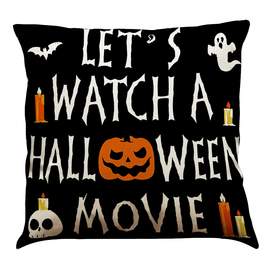 Halloween Cotton Linen Sofa Car Cushion Pillowcase, Pumpkin lanterns, Jack o Lanterns, Halloween Lights, Halloween Decoration Ornaments, Halloween inflatables, carved pumpkins, Halloween wreaths, Halloween Candles.