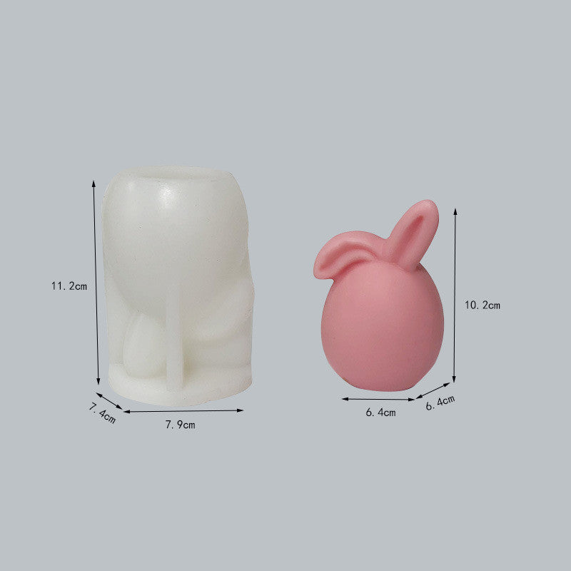 Easter Faceless Rabbit Head Baking Cake Mold DIY Aromatherapy Candle, Silicone candle molds, Christmas tree candle molds, Halloween pumpkin candle molds, Easter egg candle molds, Animal candle molds, Sea creature candle molds, Fruit candle molds, Geometric candle molds, Abstract candle molds, DIY candle making molds,