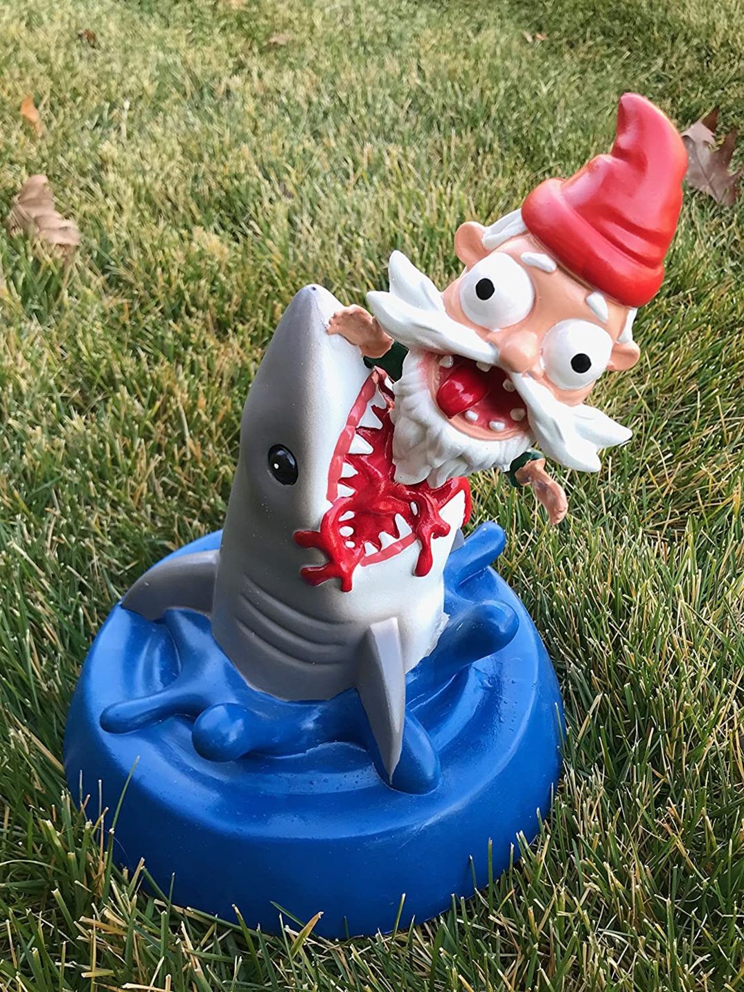 Shark Eating Garden Gnome, Gnome For Sale, Garden Gnome