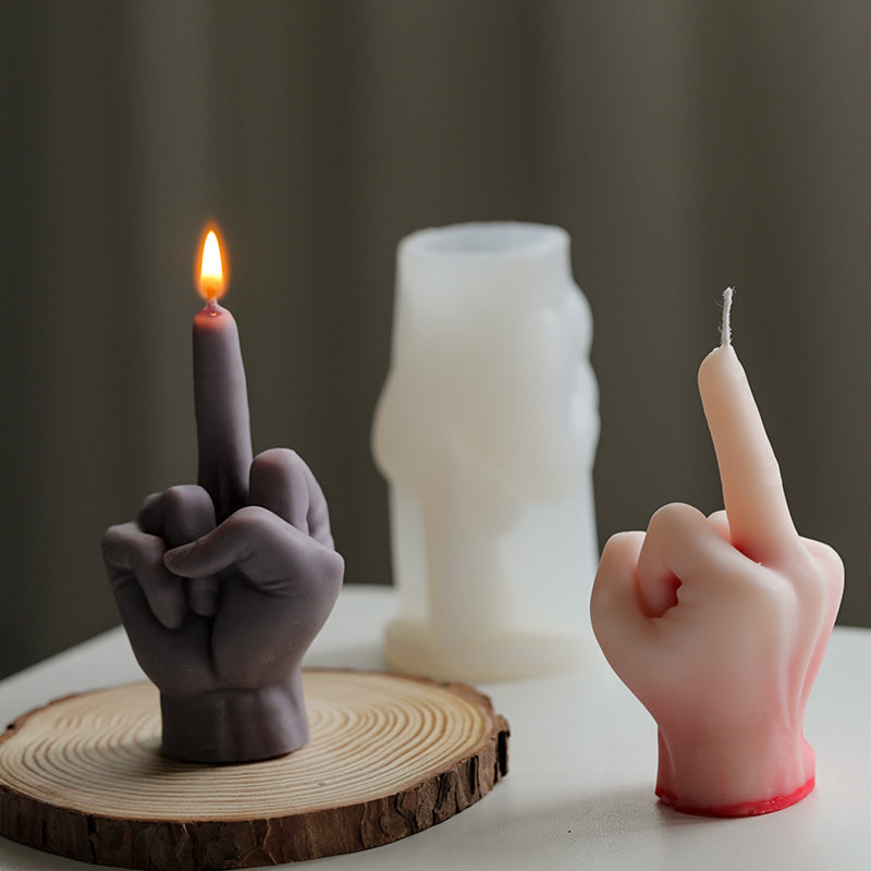 Middle Finger Scented Candle DIY Mold, Silicone candle molds, Christmas tree candle molds, Halloween pumpkin candle molds, Easter egg candle molds, Animal candle molds, Sea creature candle molds, Fruit candle molds, Geometric candle molds, Abstract candle molds, DIY candle making molds,