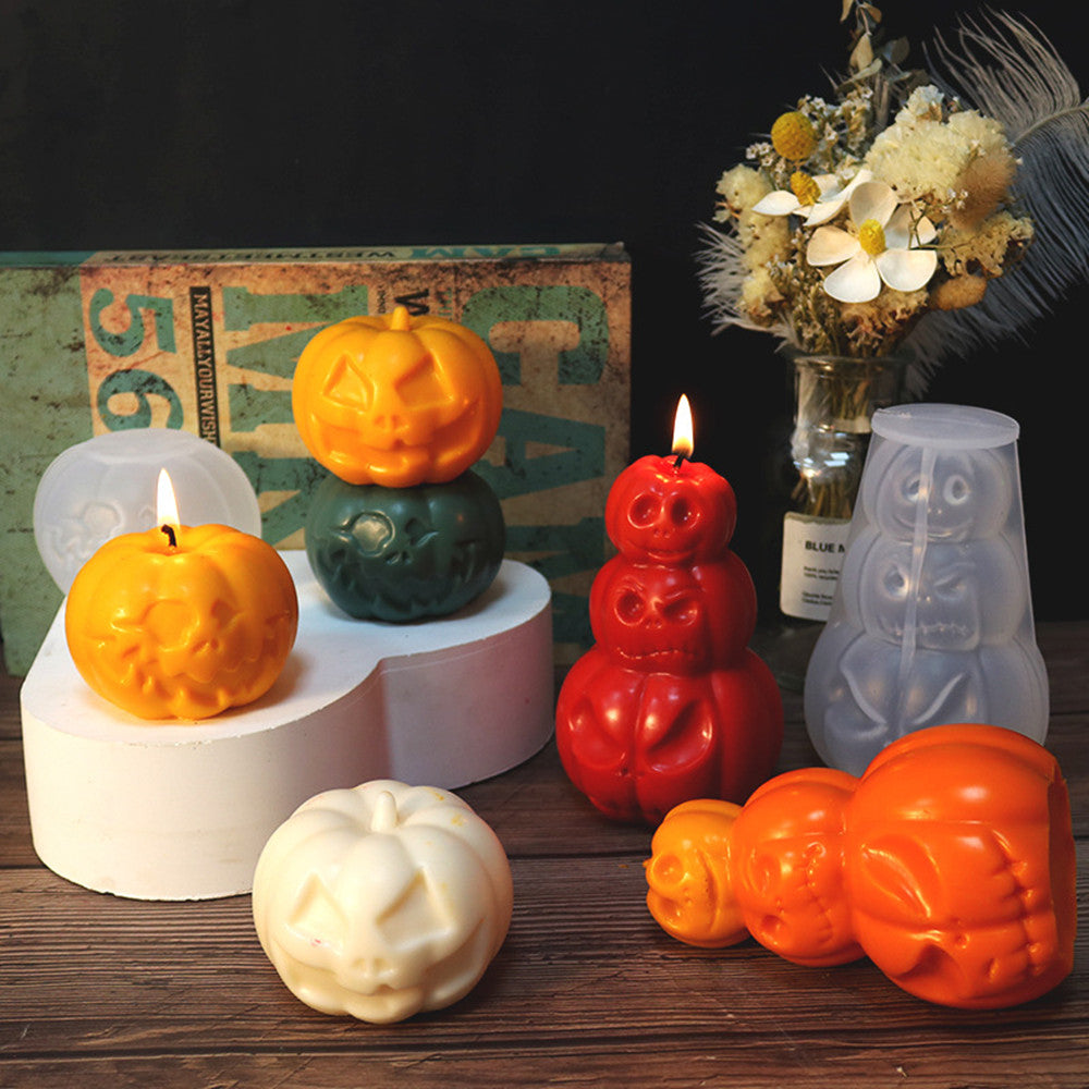 Candle Mold Halloween, pumpkin candle, Candle Mold Halloween Pumpkin Aromatherapy Plaster, Aromatherapy Plaster Candle, Halloween decoration 
