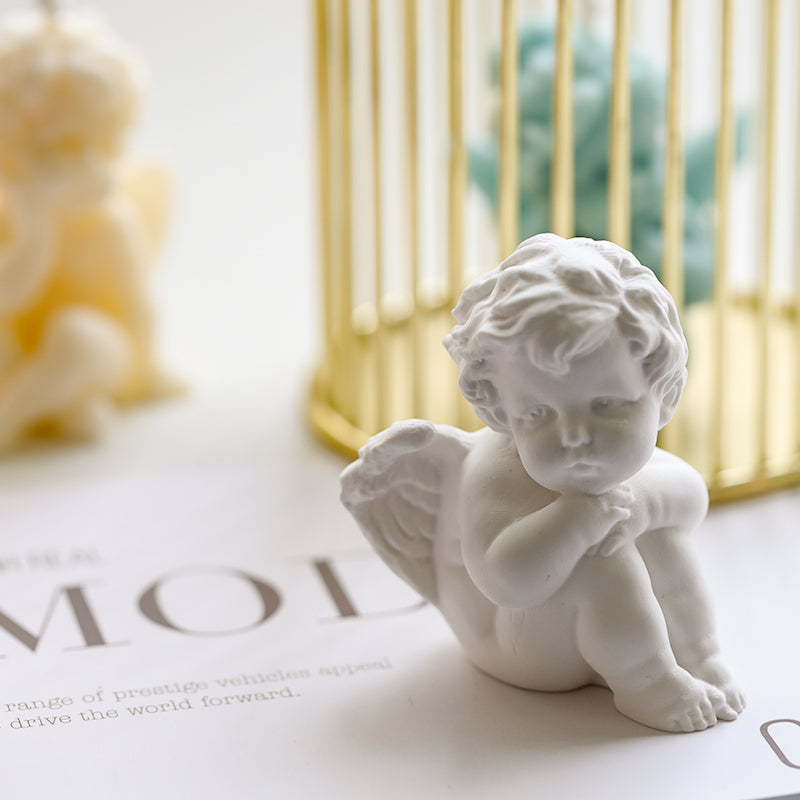 Little Angel Scented Candle Silicone Mould DIY Material, Silicone candle molds, Christmas tree candle molds, Halloween pumpkin candle molds, Easter egg candle molds, Animal candle molds, Sea creature candle molds, Fruit candle molds, Geometric candle molds, Abstract candle molds, DIY candle making molds,