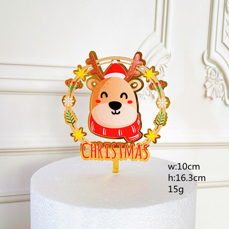 Color Printing Acrylic Cake Insert For Christmas, Outdoor and Indoor Christmas decorations Items, Christmas ornaments, Christmas tree decorations, salt dough ornaments, Christmas window decorations, cheap Christmas decorations, snowmen, and ornaments.