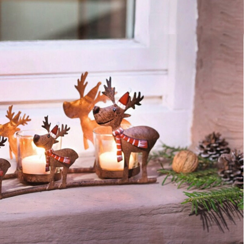 Decoration Shooting Candle Elk Pulling Car Candle Cup, Christmas candles, window candles, advent candles, Christmas candle holder, Christmas window candles, Christmas tree candles, Christmas wax melts, Christmas scented candles and electric window candles.