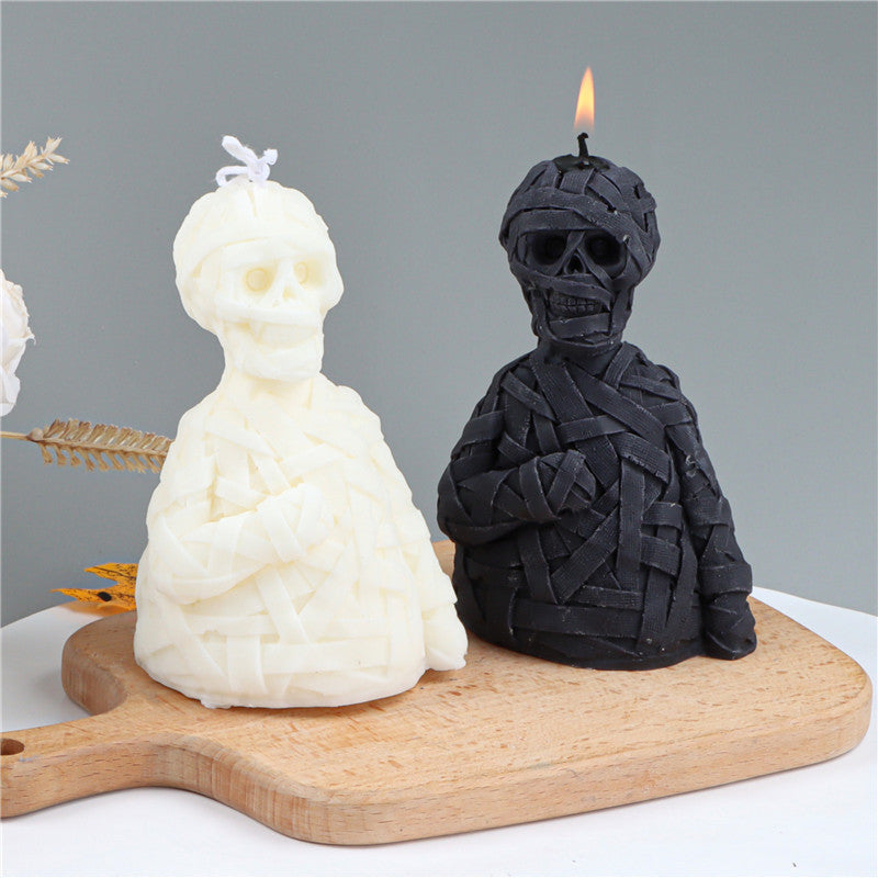 Zombie Skull Halloween Silicone Candle Mold, Halloween Decoration, Halloween Candles, Zombie Candles, Halloween Skull Candles